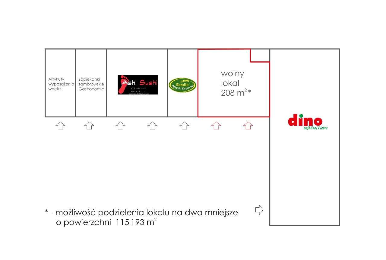 Lokal w parku handlowym obok marketu Dino - Pełny obrazek: 2/8