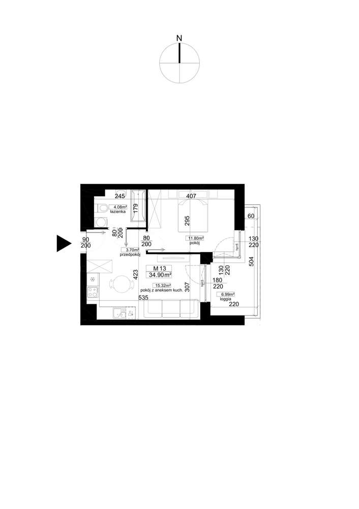 Kalaminta | mieszkanie 2-pok. | 13_ 4 - Pełny obrazek: 2/7