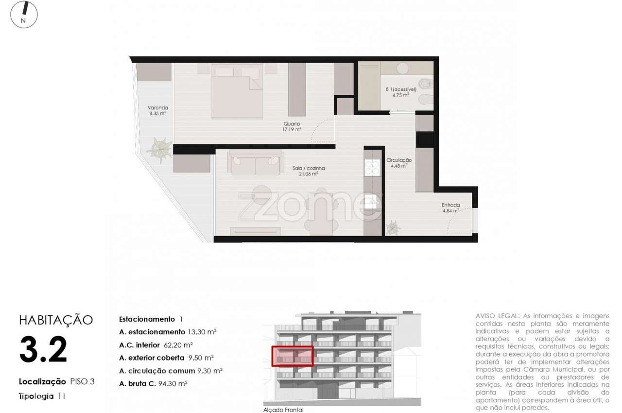 T1 | Metro 350m | Poente | João de Deus - Grande imagem: 4/10