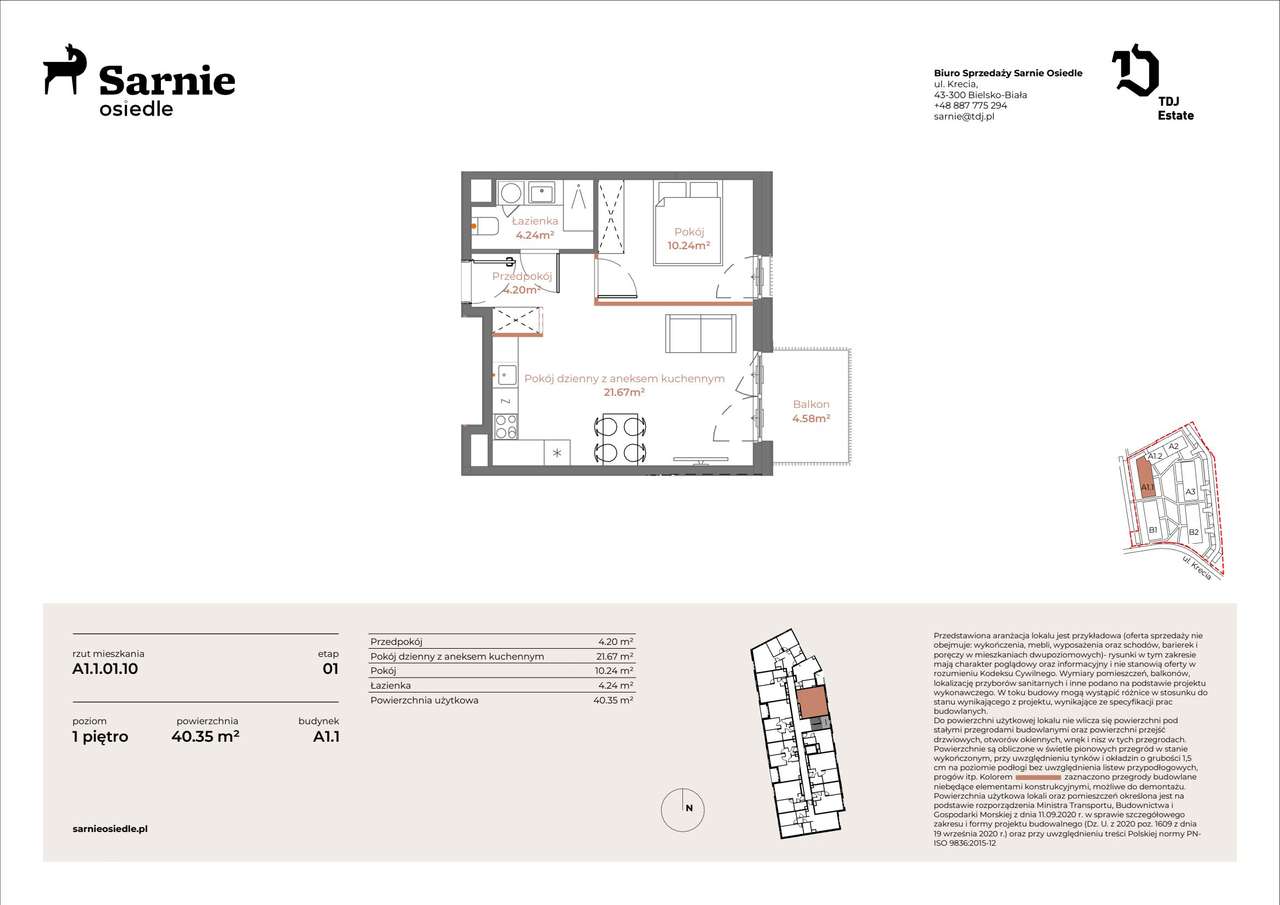 Sarnie Osiedle | mieszkanie 2-pok. | A1-1-01-10 - Pełny obrazek: 2/7