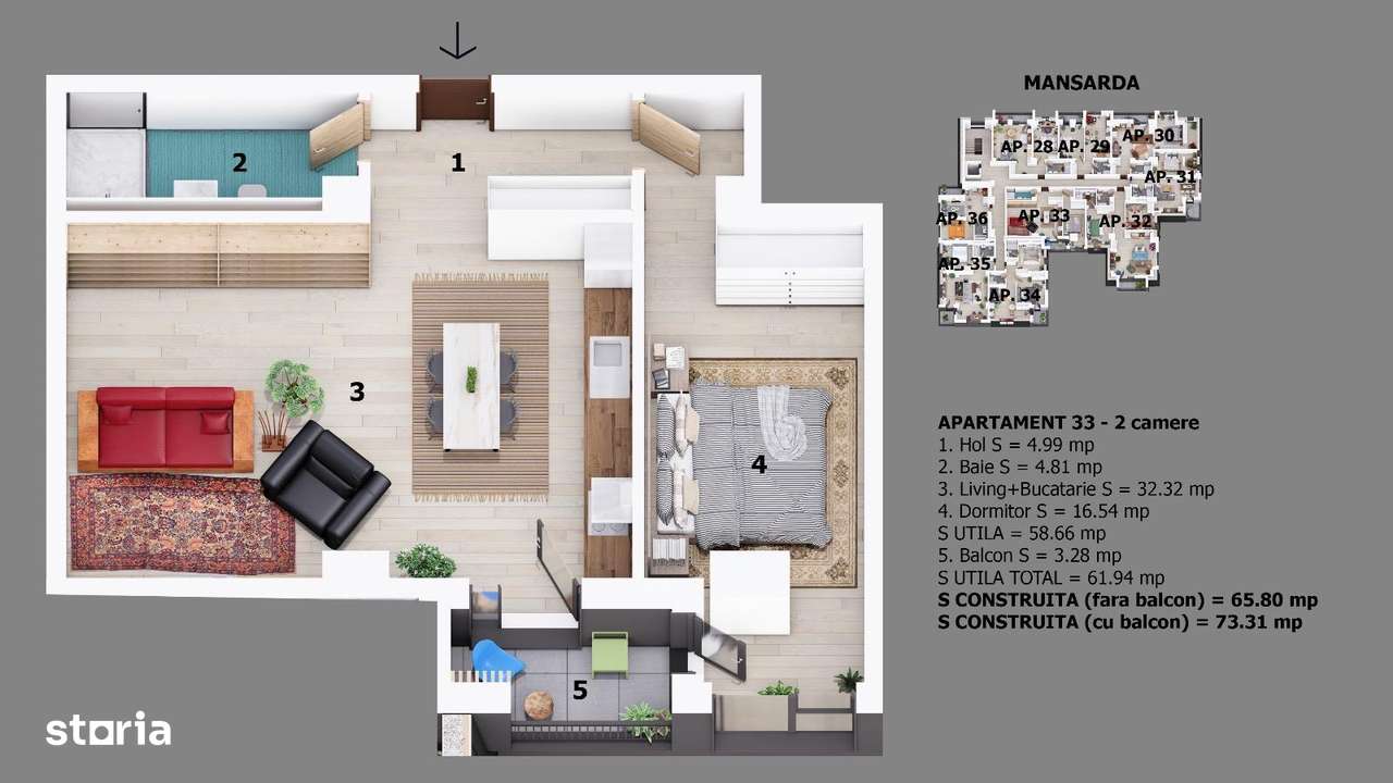 Apartament 2 camere | strada Tibles | Bloc cu lift | 100 fata de DN 1-3