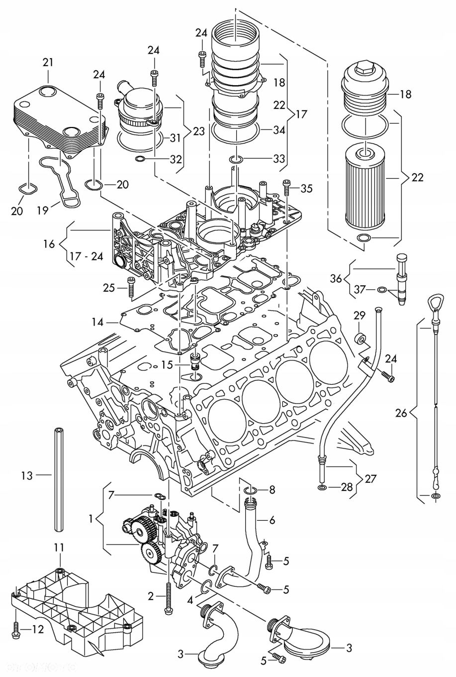 CHŁODNICA OLEJU 4.2 TDI AUDI A8 D4 Q7 057117021P - 12