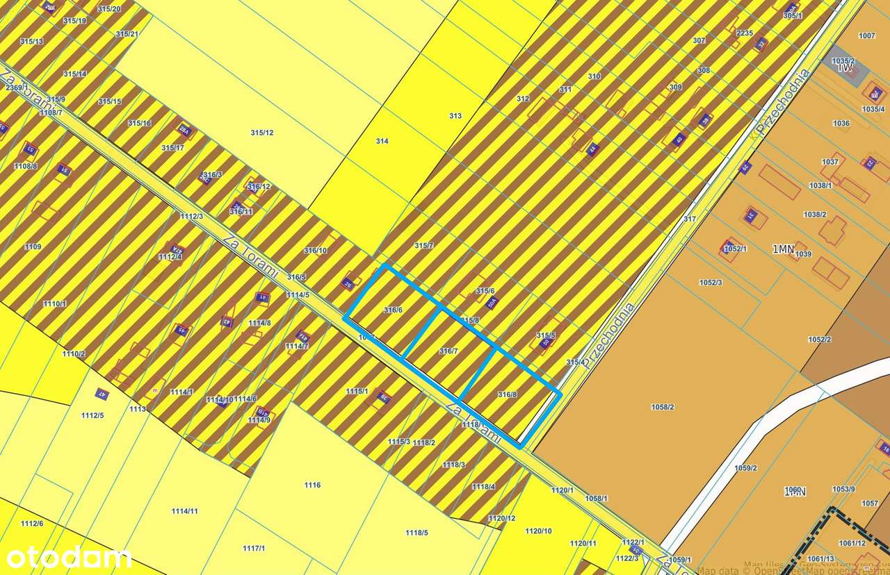 Działka budowlana 1600m2 Niedrzwica Duża, ul. Za Torami / Przechodnia-9