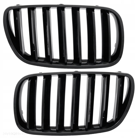 Atrapa Grill Kratki Nerki kpl Czarny połysk Bmw X3 e83 2003-2006 Lift - 2