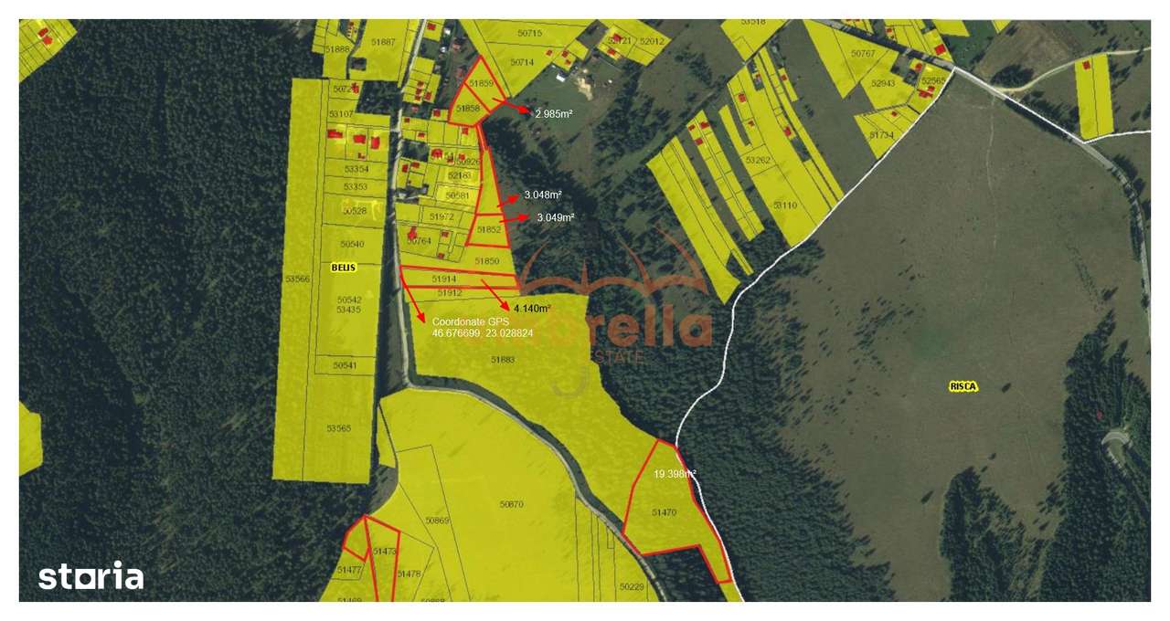 Teren de vanzare in Belis 6.449m²,  19€ m²-2