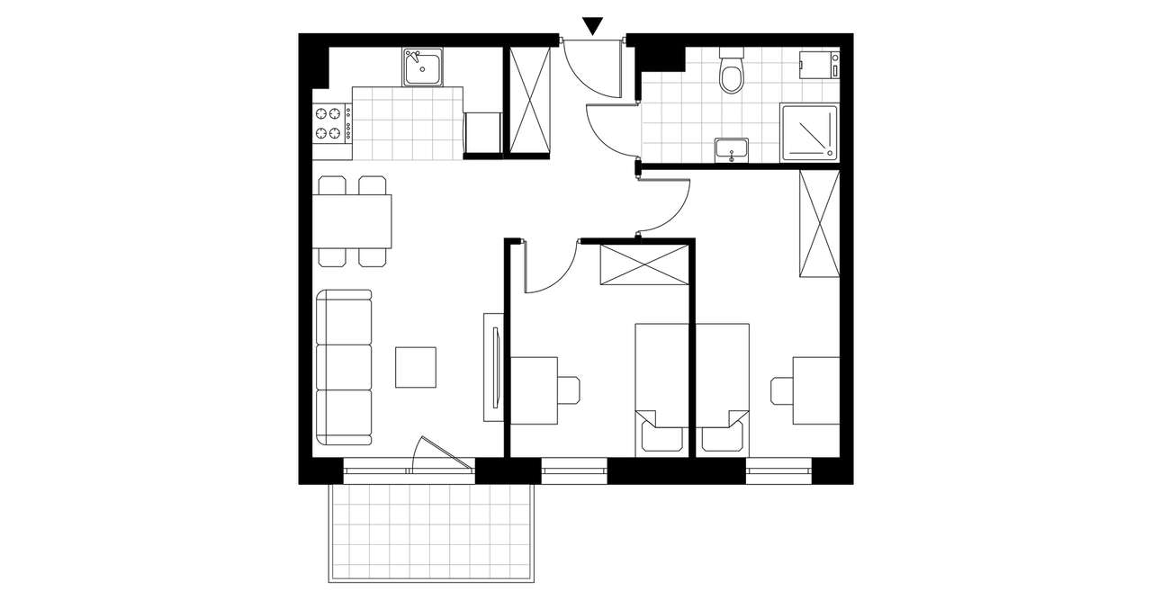 3-pokojowe mieszkanie 47m2 Bez Prowizji - Pełny obrazek: 3/8