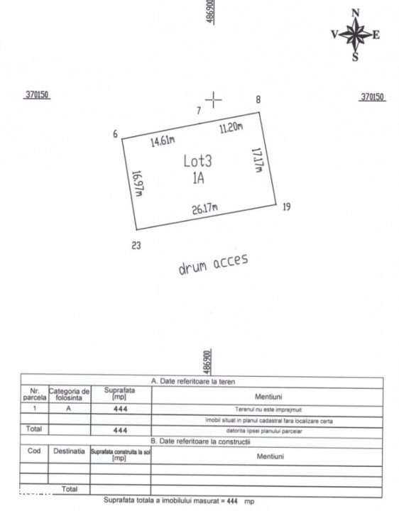 Teren 500 mp intravilan Smeura Stoenari - 4 loturi - Imagine principală: 5/6