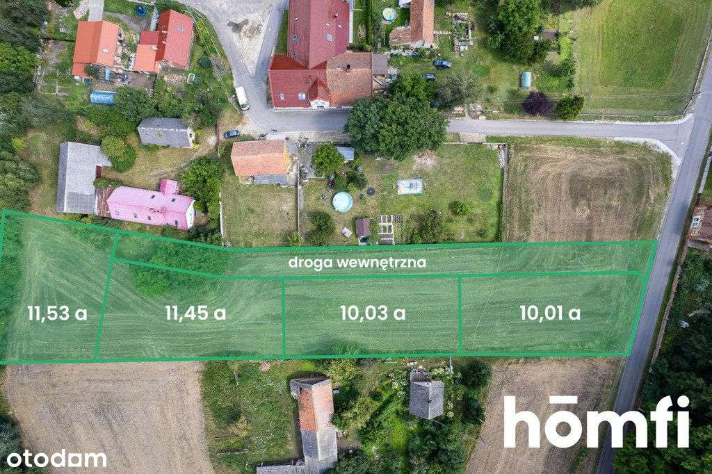 10 arów / budowlana / media w drodze / Woskowice - Pełny obrazek: 5/7