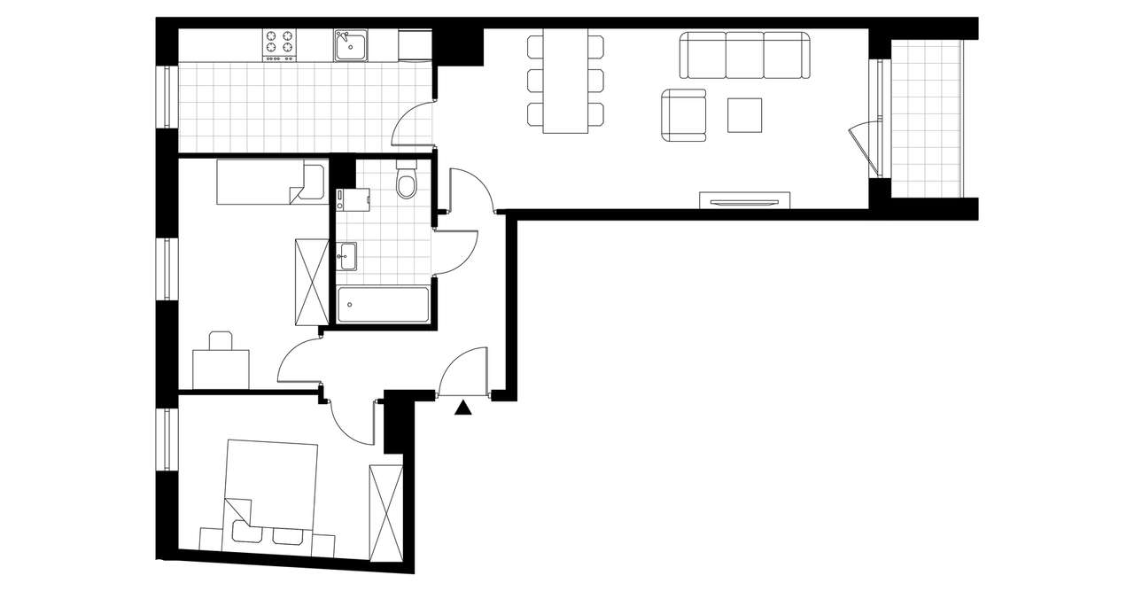 3-pokojowe mieszkanie 65m2 + loggia - Pełny obrazek: 3/8