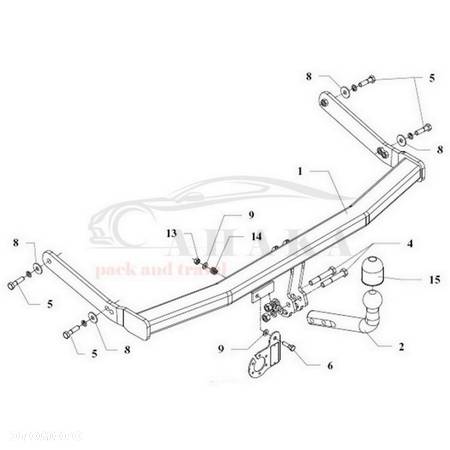 Hak Holowniczy Odkręcany Do Vw Volkswagen Golf Iv 4-Motion Hatchback 1997-2003 (Tylko 4 Motion) - 4