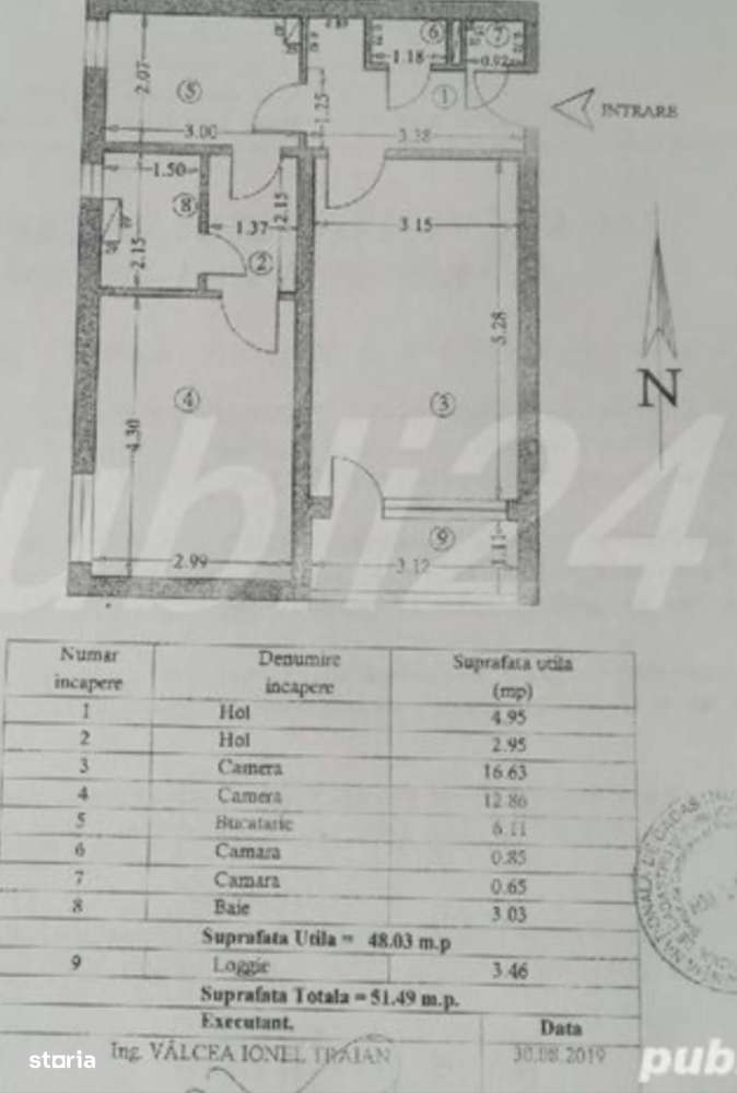 2 camere cu centrala termica ,amenajat modern-7