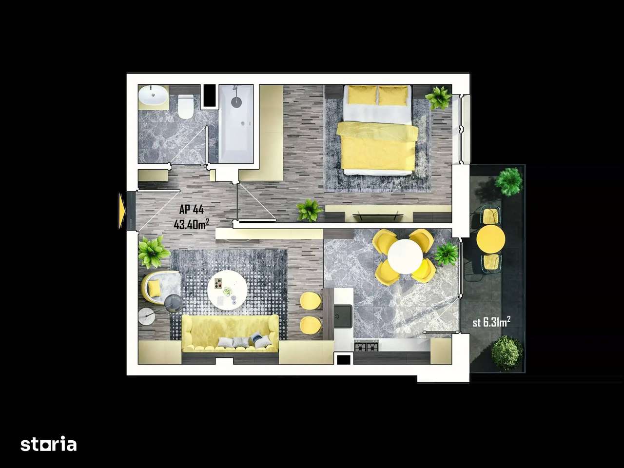 Apartament 2 camere - Imagine principală: 4/14