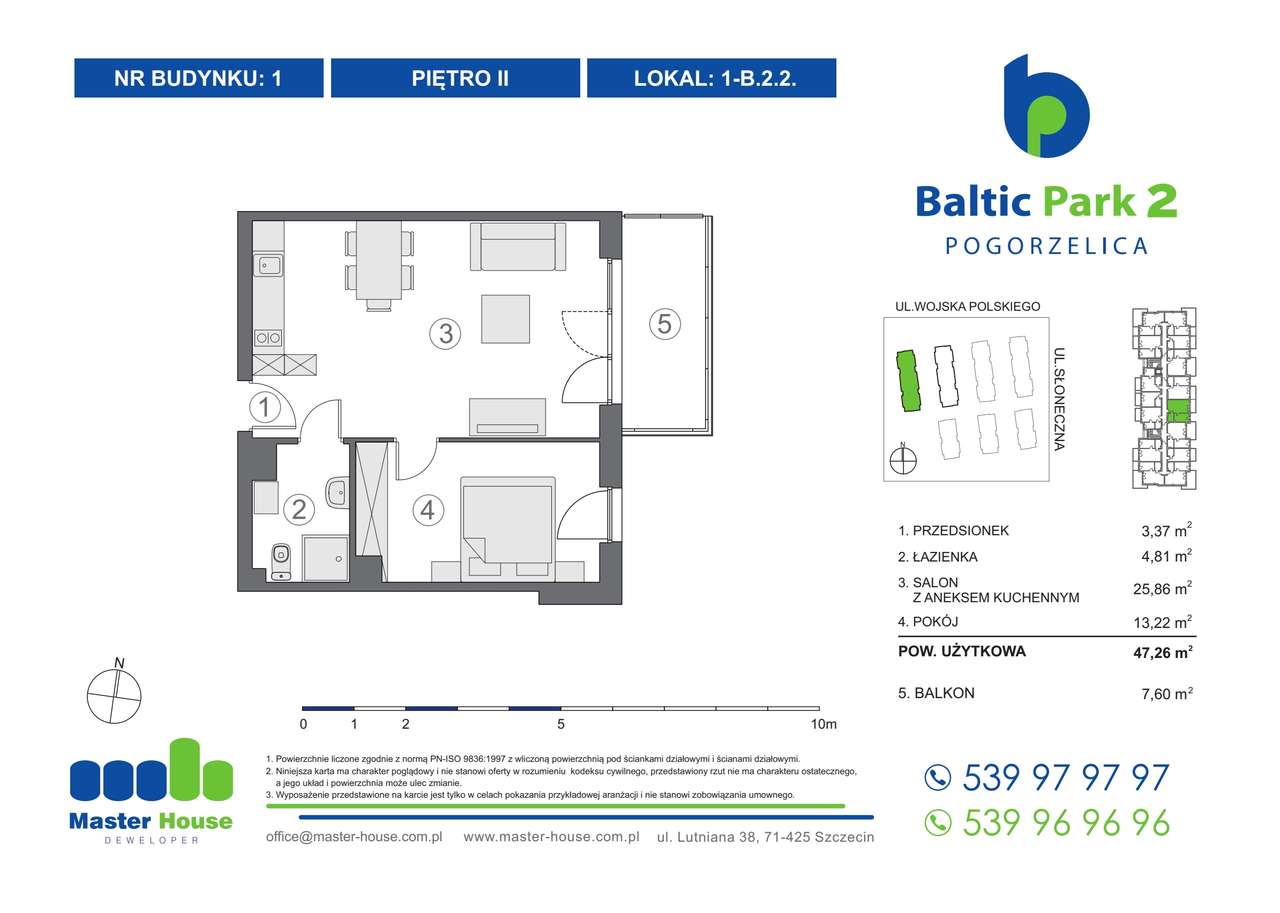 Baltic Park 2 | apartament inwestycyjny | 1-B.2.2 - Pełny obrazek: 2/7