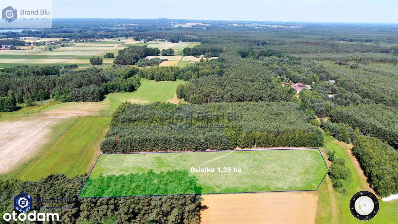 Duża działka budowlana 1,35ha obok las Mąkoszyce - Pełny obrazek: 4/7