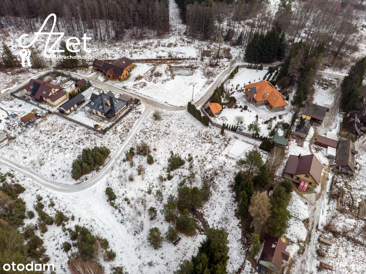 Działka 1062 m² z fundamentem i mediami – Ogrodnic-1