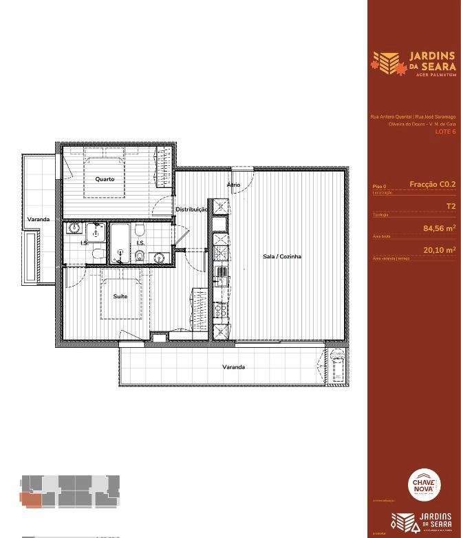 Apartamento T2 em Gaia, Oliveira do Douro - Ref. PRT/01567/RS - Grande imagem: 4/19