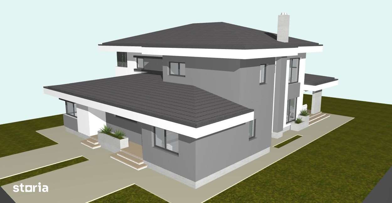 Casă P+1 pe structură metalica  – teren 2.660 mp  - toate utilitatile-6
