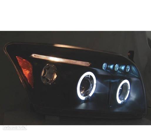 CONJUNTO DE FARÓIS PARA DODGE CALIBER 06-12 LED PRETOS - 2