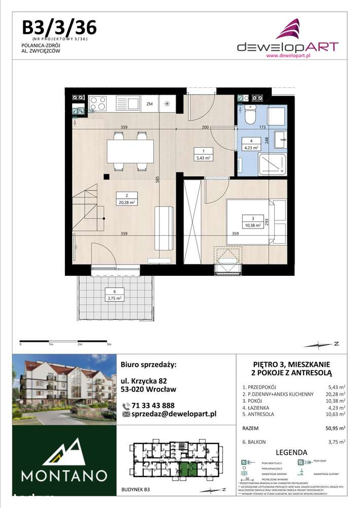 Montano | mieszkanie 2-pok. | B3/3/36 - Pełny obrazek: 2/7