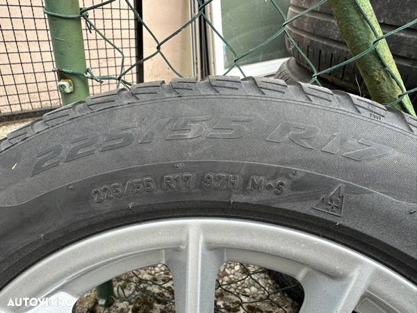 Jante Bmw seria 5 G30 G31 cu cauc iarna 225/55/R17 Pirelli 5-6mm dot2017 75jx17is27 - 8