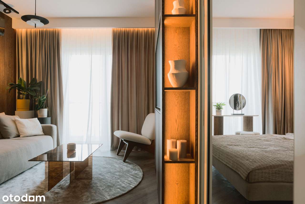 Luksusowy minimalizm z widokiem na rzekę | 2 pokoje | Taras 10 m²-15