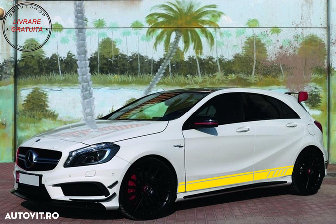 Stickere Laterale Galben Mat Mercedes CLA W117 C117 X117 (2013-2016) A Class W176 - livrare gratuita - 6