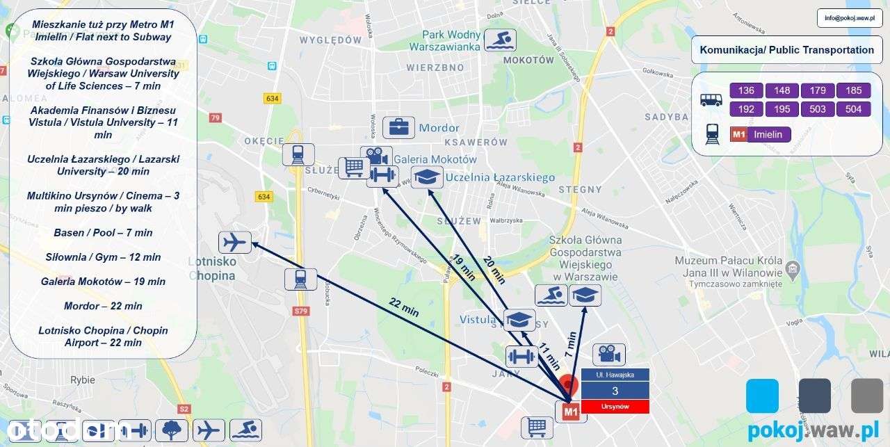 Pokój przy ul. Hawajska 3/VISTULA/SGGW/Imielin/322 - Pełny obrazek: 4/10