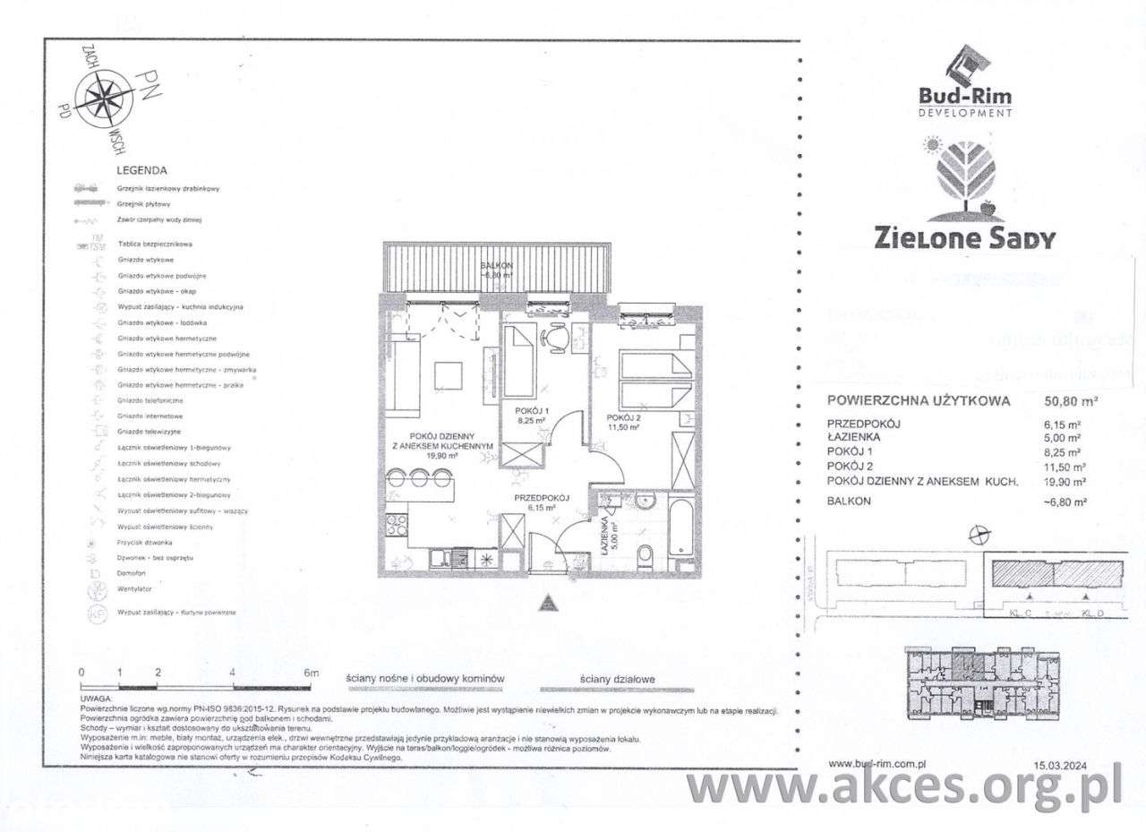 Tarczyn 3 pokoje stan deweloperski 51m2 464000zł-11