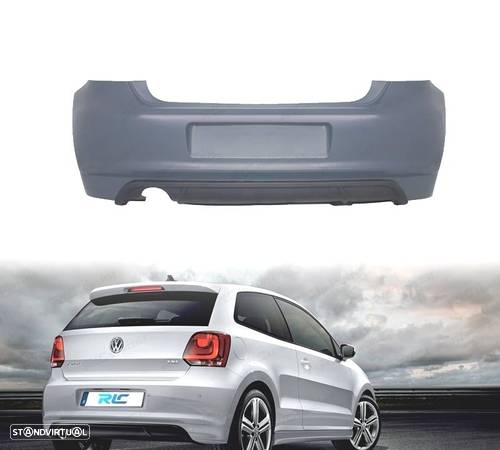 PÁRA-CHOQUES TRASEIRO PARA VOLKSWAGEN VW POLO 6R LOOK R 09-17 - 1