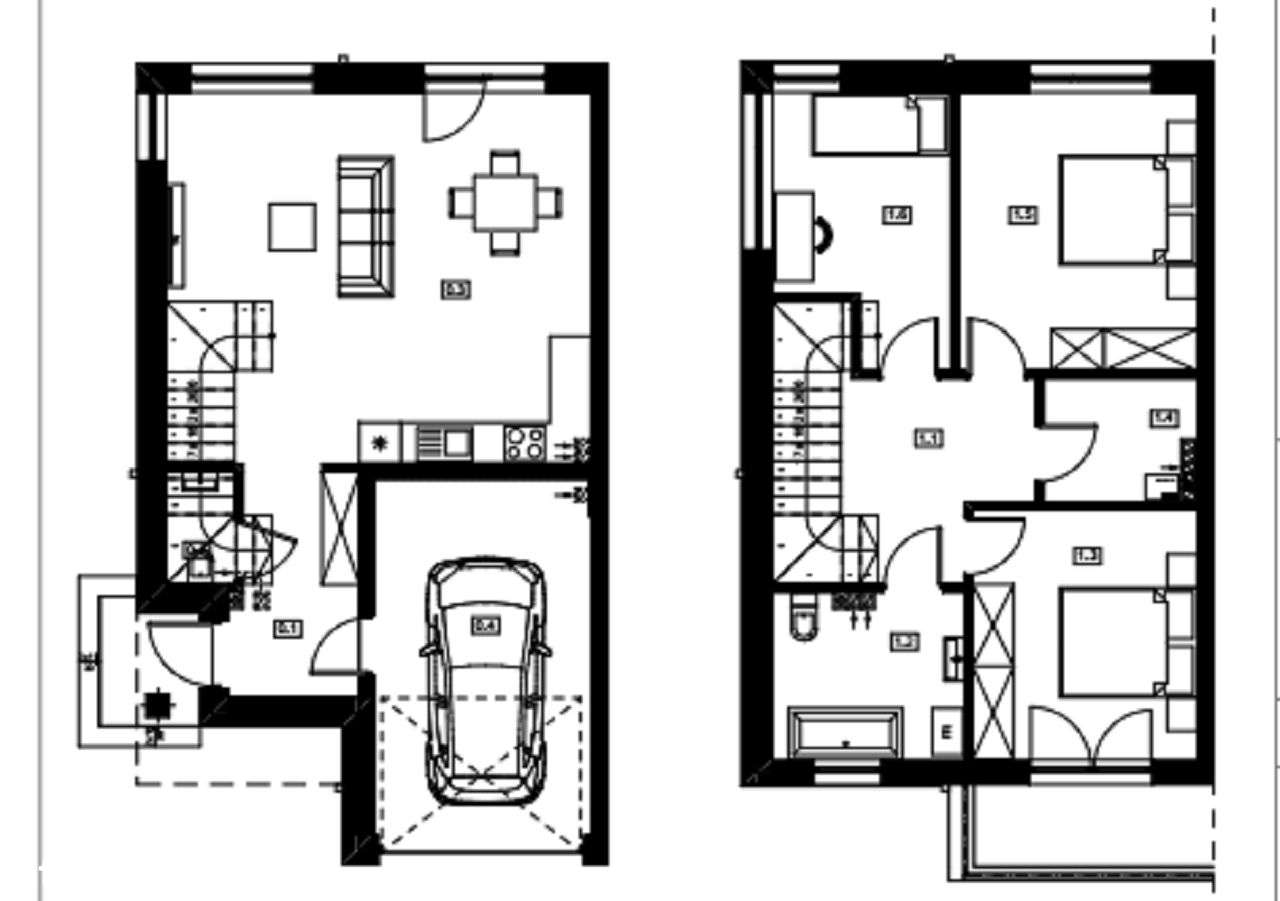 Segment skrajny, garaż, 4 pokoje, ogródek. - Pełny obrazek: 5/6