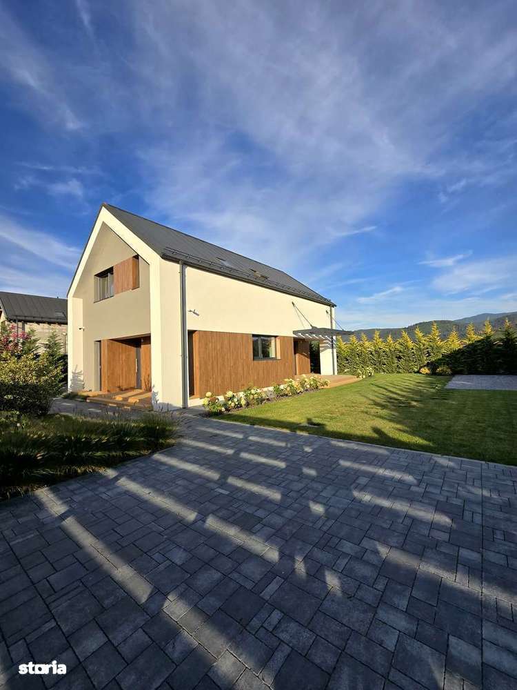 Direct proprietar - casa nZEB in stil scandinav de vanzare in Cristian - Imagine principală: 4/20