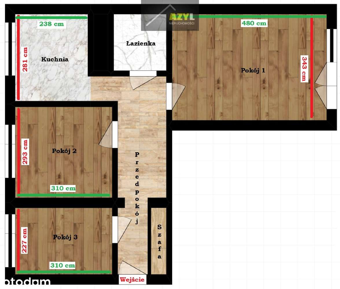 Sielec ul. Andersa - 3 pokojowe mieszkanie w niskim bloku.-0