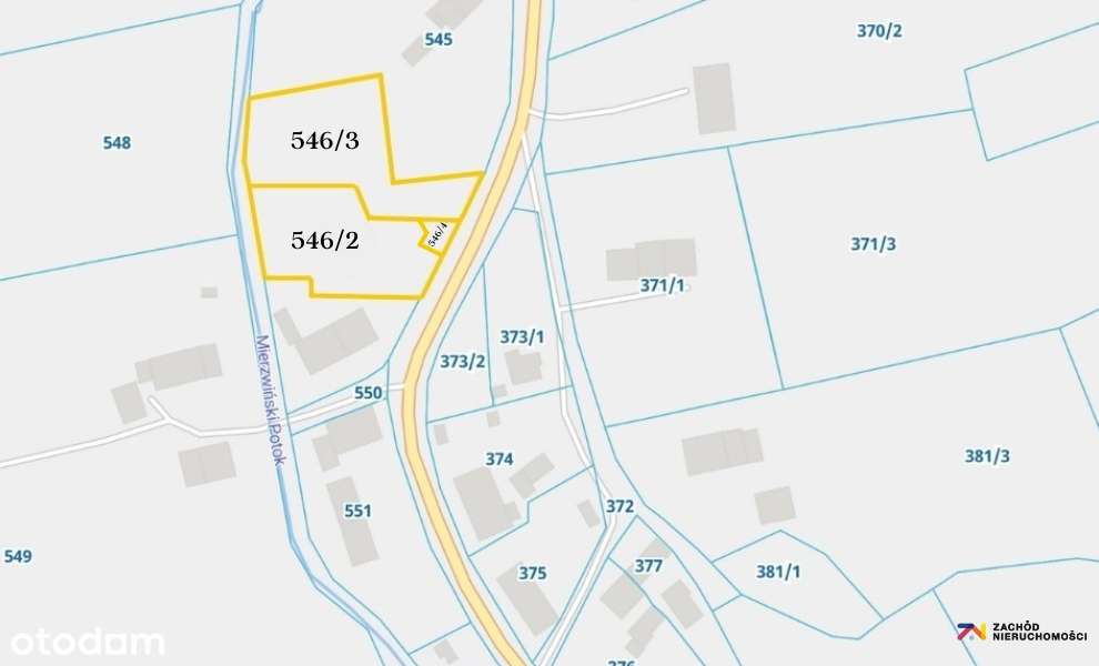 Działka budowlana – Ocice, nr 546/3-0