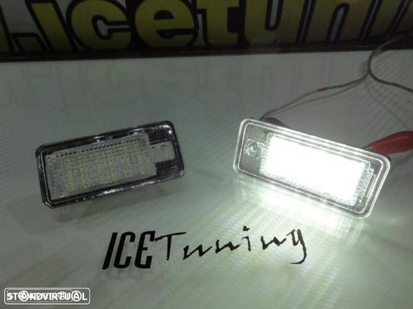 Suporte De Lâmpada De Matricula Com Led Branco Para Audi A3 8P, A4 B6, B7, A6 4F, A8, Q7, A5 - 11