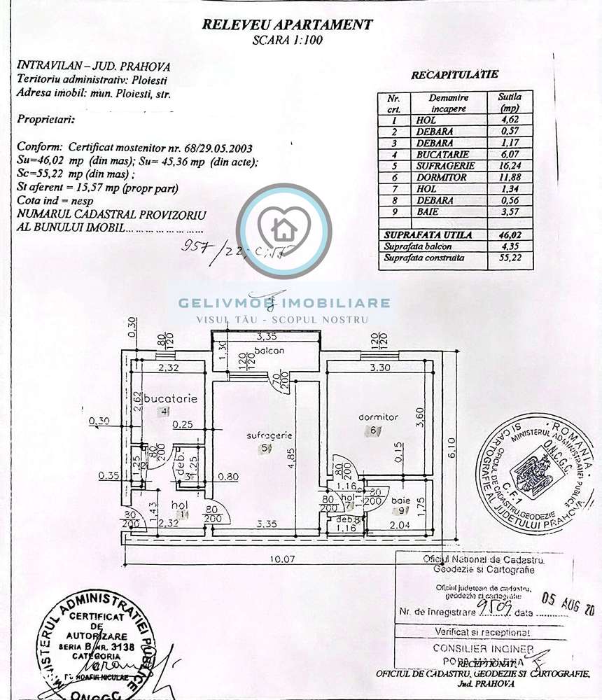 Nord - Lic. Nichita Stanescu - 2 cam cf 1, repartitoare caldura, AC-7