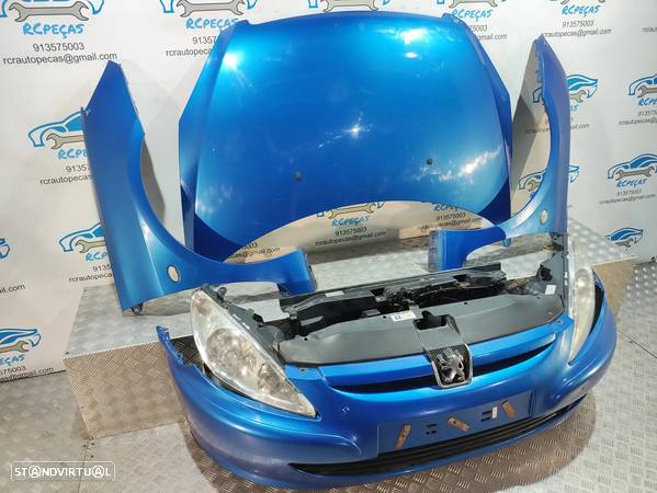 FRENTE COMPLETA PEUGEOT 307 3 A/C CAPOT PARACHOQUES GUARDA-LAMAS OTICAS RADIADOR VENTILADOR FRENTE FIBRA REFORÇO - 2