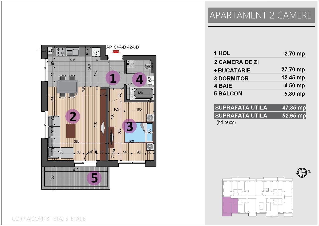 MUTARE RAPIDA!! Apartament 53mp , Sector 4, Grand Arena