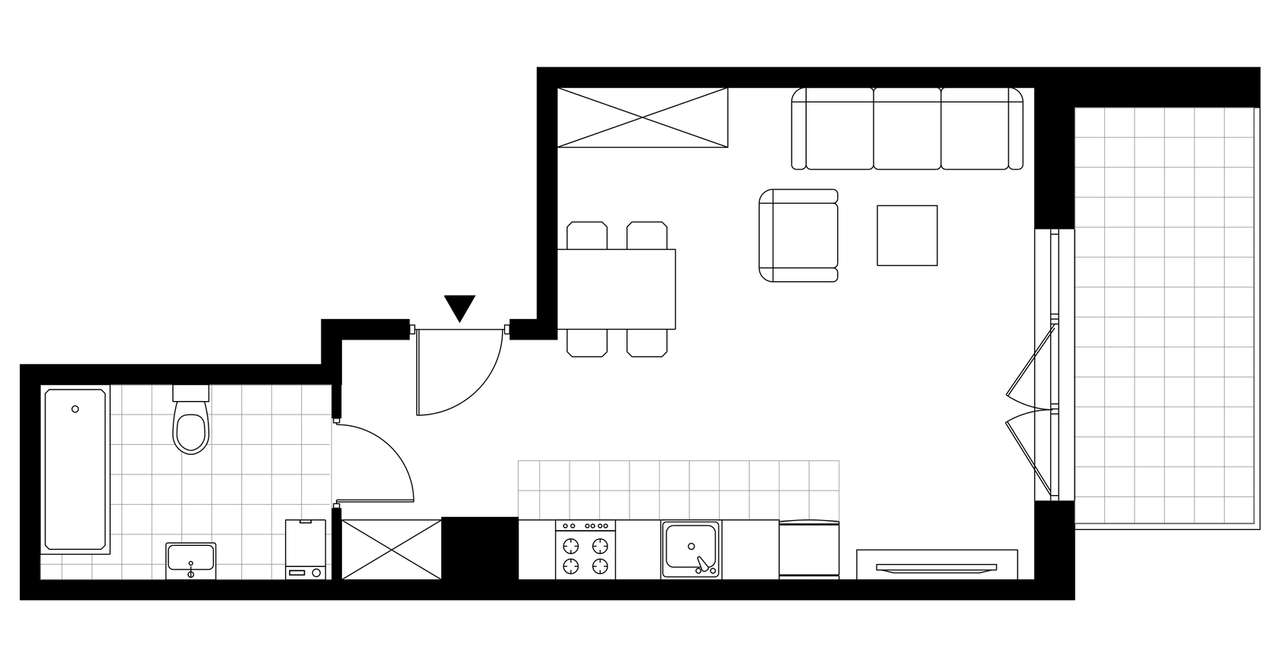 1-pokojowe mieszkanie 33m2 + balkon Bez Prowizji - Pełny obrazek: 3/8