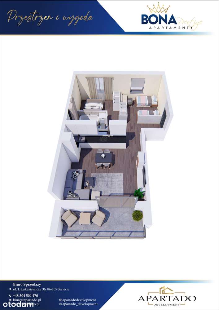 Mieszkanie nr. 6 | 61,50 m² | 1 Piętro | BONA II |-5