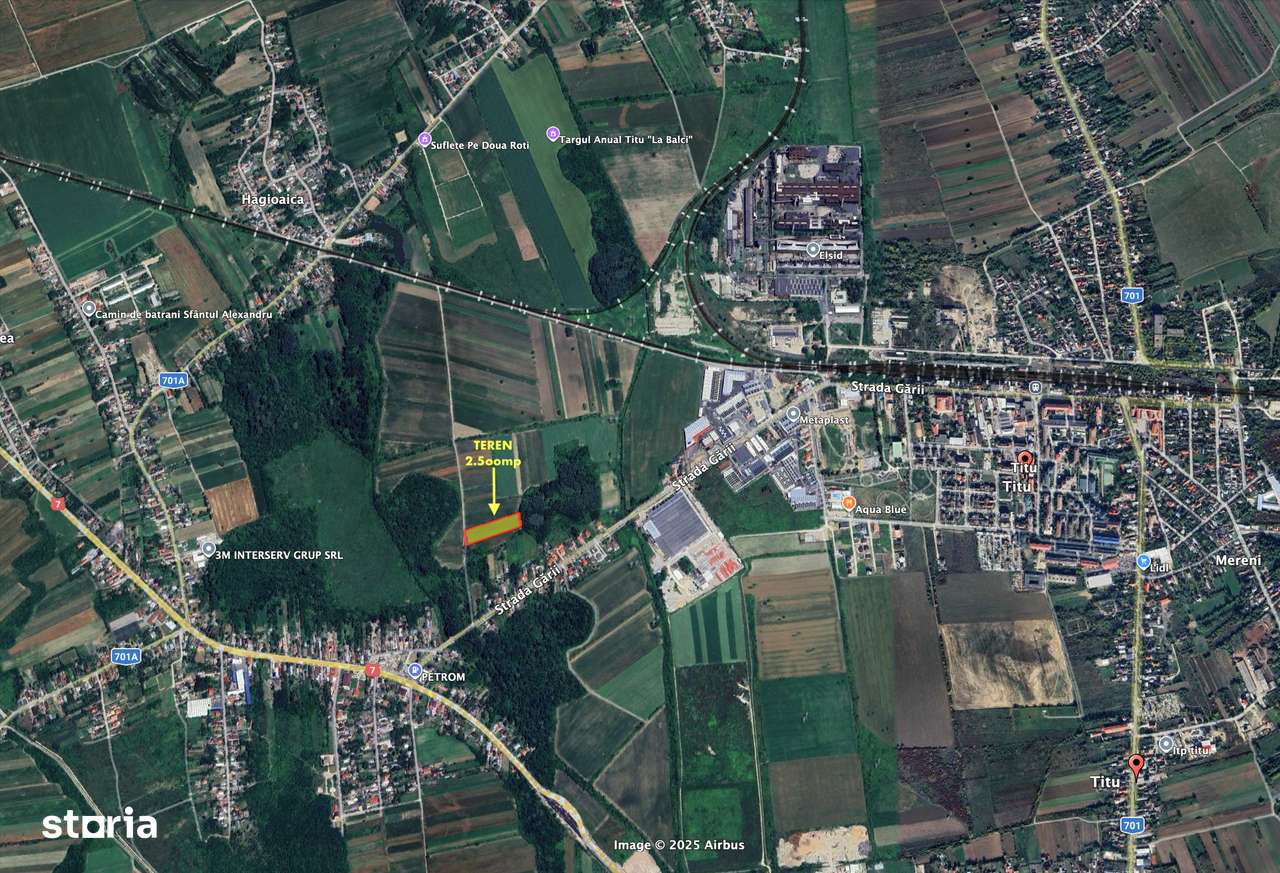 Titu, Dâmbovița, teren 2.5oomp intre 2 păduri, utilități, case-0