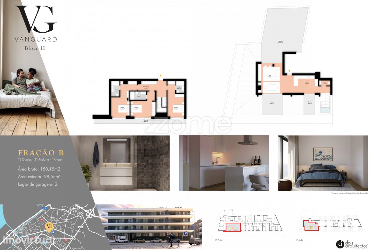 Vanguard | T3 Duplex| Centro Aveiro | Novo |3 terraços |2 L. Garage...