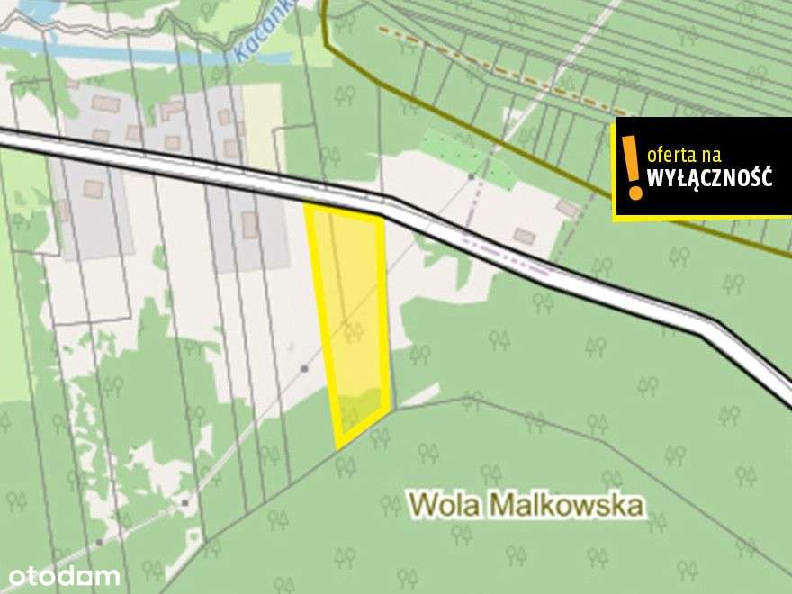 Działka 88 arów z lasem i możliwą zabudową
