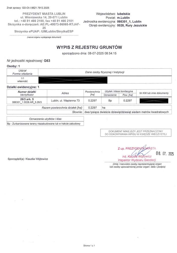 Działka w centrum Lublina, mieszkanie + usługi w jednym miejscu! - Pełny obrazek: 3/4