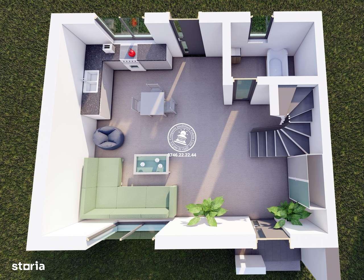 Case insiruite , 4 camere , P+1E - central in Valea Lupului-9