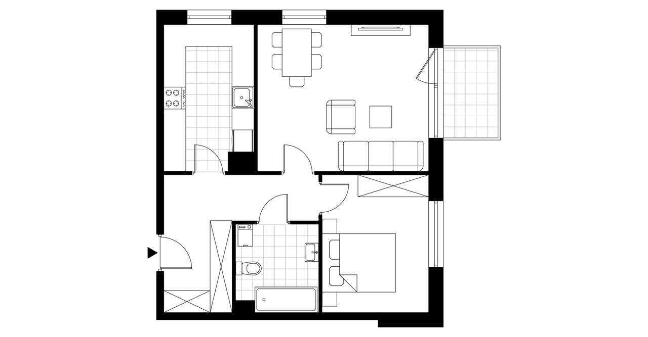 2-pokojowe mieszkanie 53m2 + balkon Bez Prowizji - Pełny obrazek: 4/8