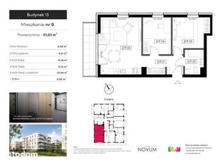 3-pokojowe mieszkanie 51,03 m2 + balkon