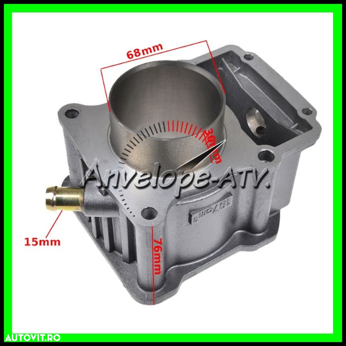 Cilindru Atv 200 63.5mm ZONGSHEN SHINERAY HONDA LIFAN - Set Motor Apa - 3