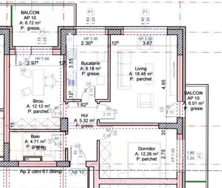 APARTAMENT 3 Camere decomandat 2 balcoane-11