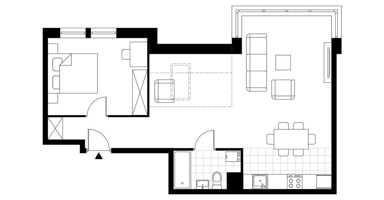 2-pokojowe mieszkanie 54 m² Bez Pośredników - Widok 4