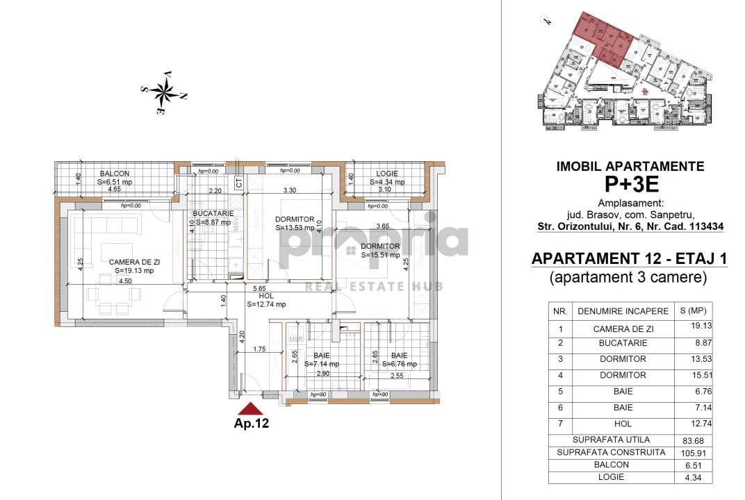 COMISION 0% 84 MP UTILI  - APARTAMENT 3 CAMERE NR.34 - PREDARE FINISAT-6